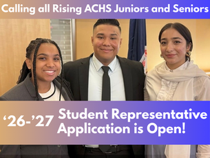 The  2026-2027 Student Representative Application is now open!