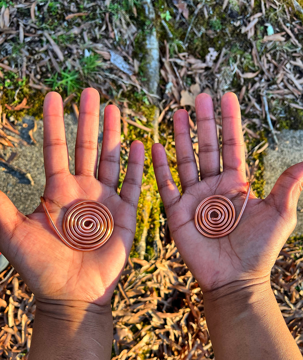Thumbnail: Copper Swirl Palm Cuff 