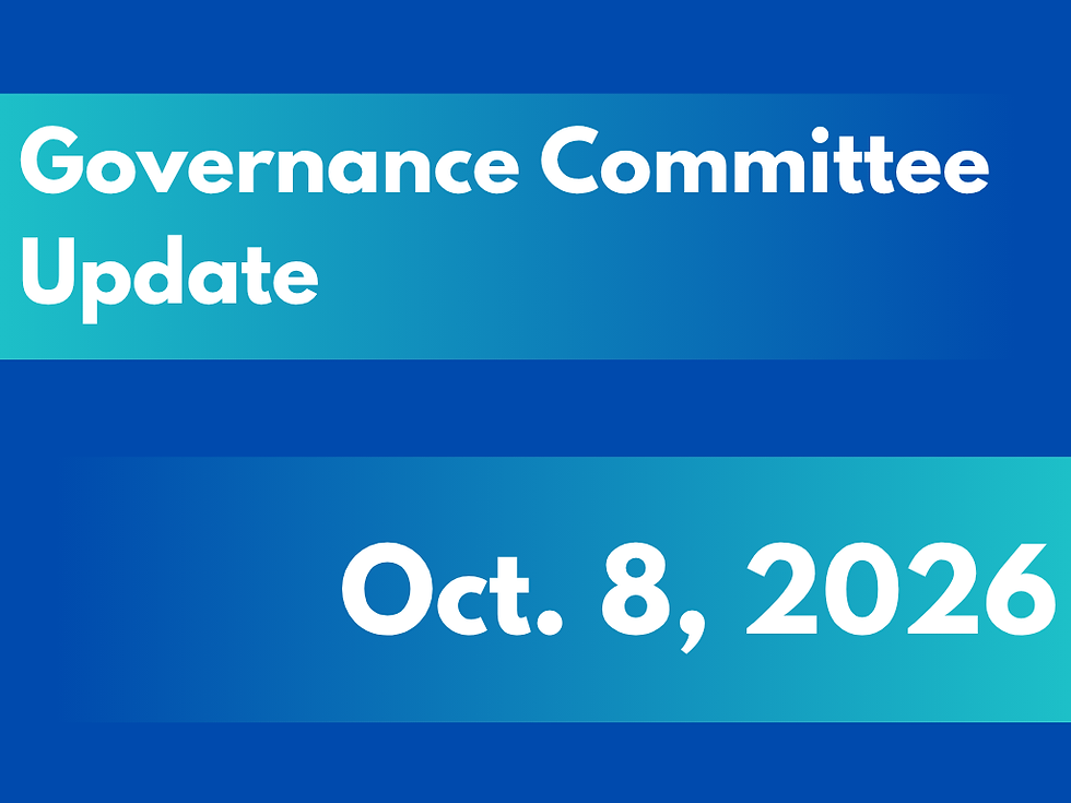 10.08.26 Governance Committee Update