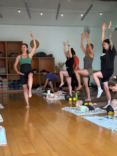 Parents and child yoga stay fit Hamilton