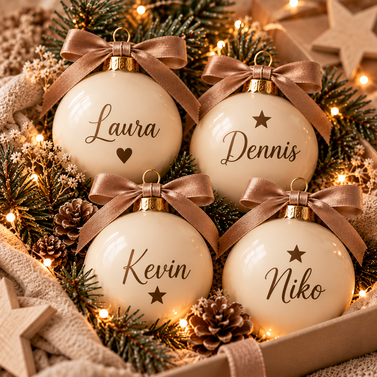 Personalisierte Weihnachtskugel – Wunschname