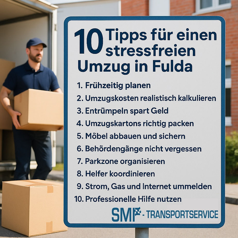 10 Tipps für einen stressfreien Umzug in Fulda