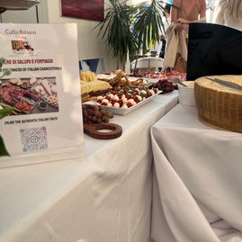 appetizers on buffet table
