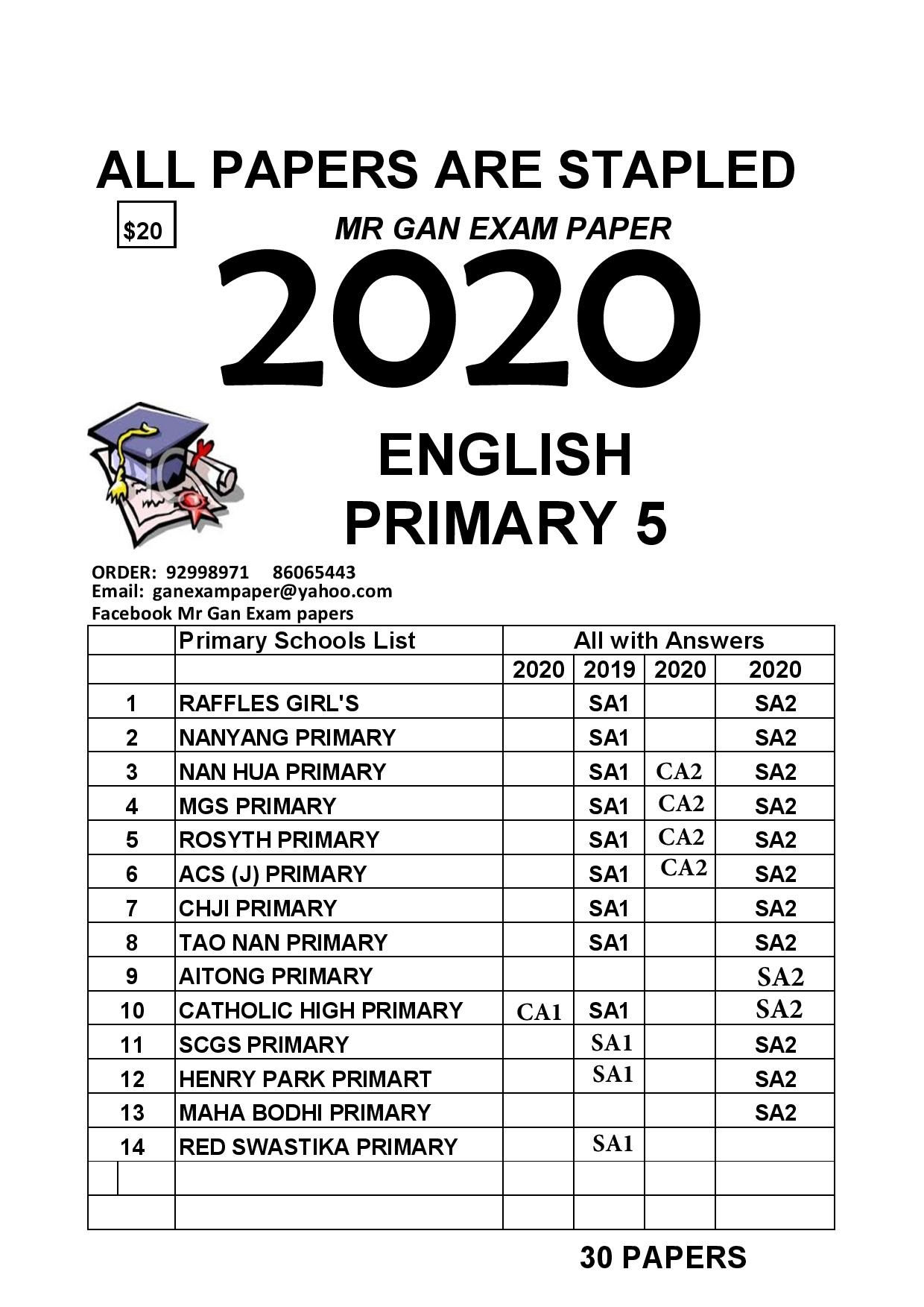 Primary 5 - English