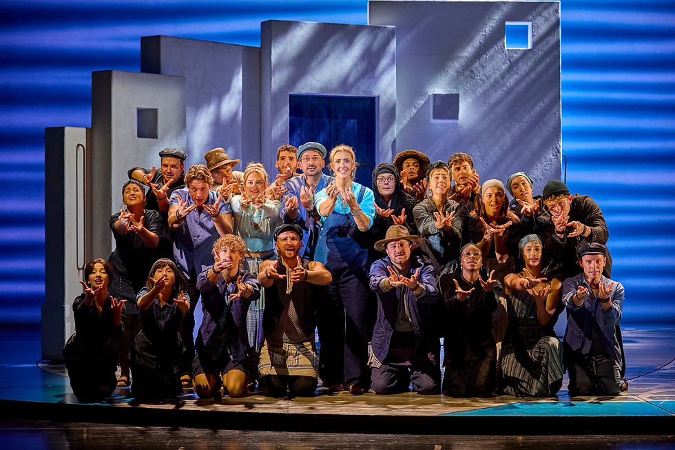 MAMMA MIA! UK & International Tour 2024 - 2025 cast. Photography by Brinkhoff-Mögenburg