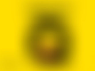 Yellow poster with a puppet peeking through a large black "Q." Text: Avenue Q, We're Back on the Block, Opens March 2026, Shaftesbury Theatre.