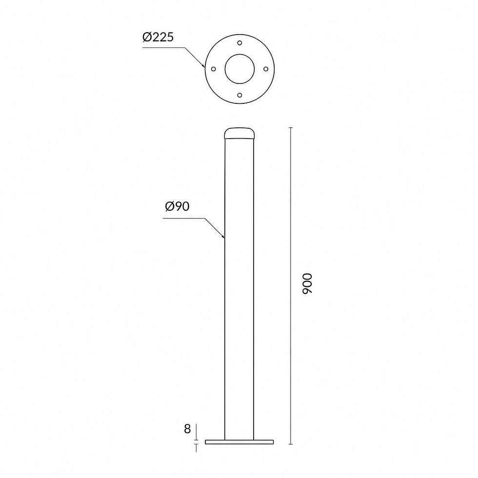 90mm surface mounted Bollard Installer Adelaide specs.jpg