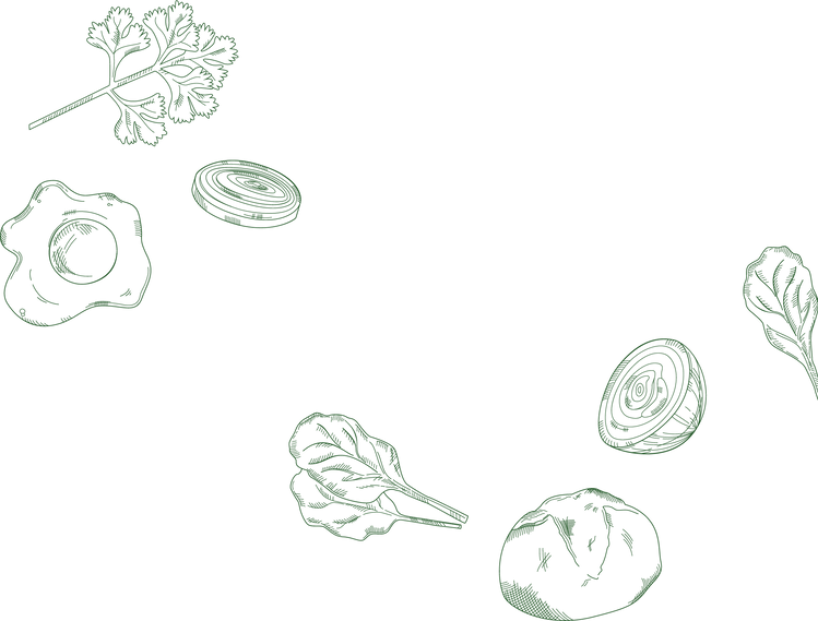 Illustration von Zutaten