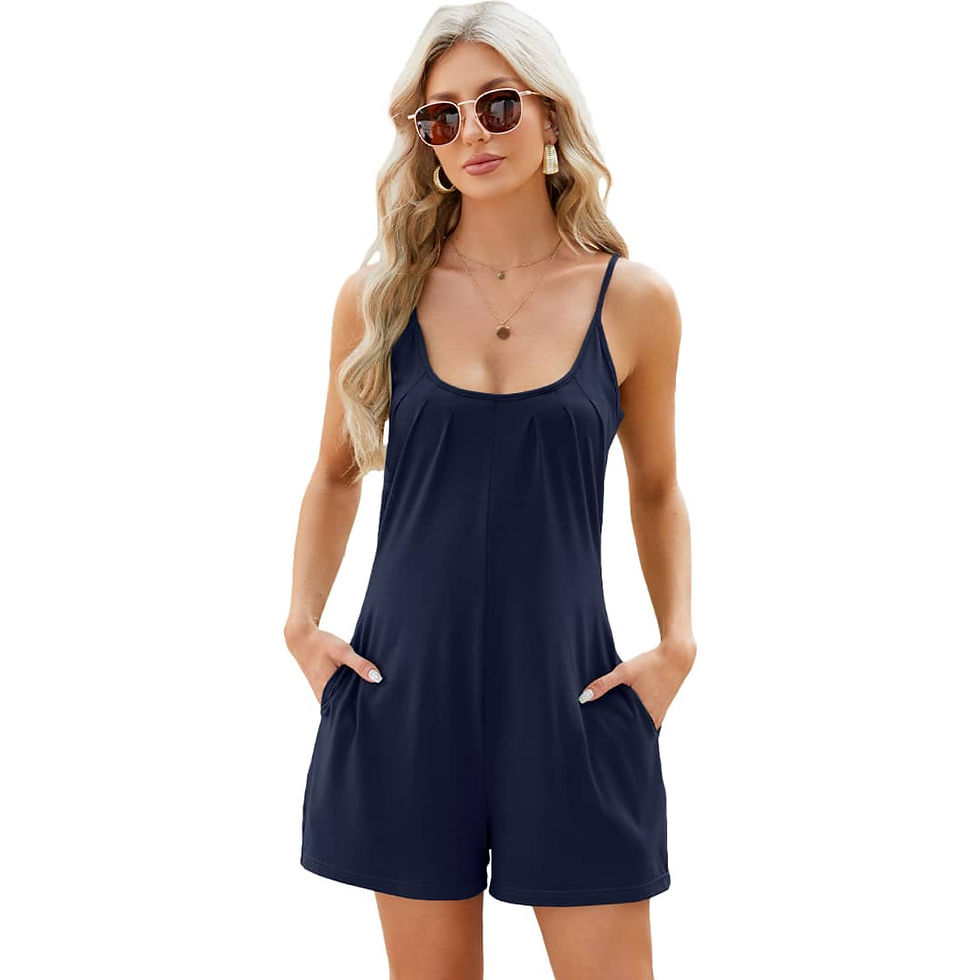 Thumbnail: Scoop Neck Cami Romper with Pockets