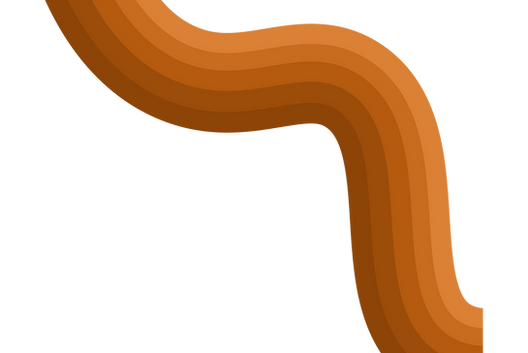 Graphic of orange wavy lines