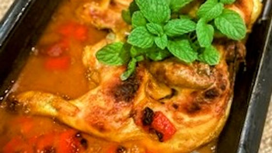 Coconut & Tumeric Roast Chicken ~ Greens