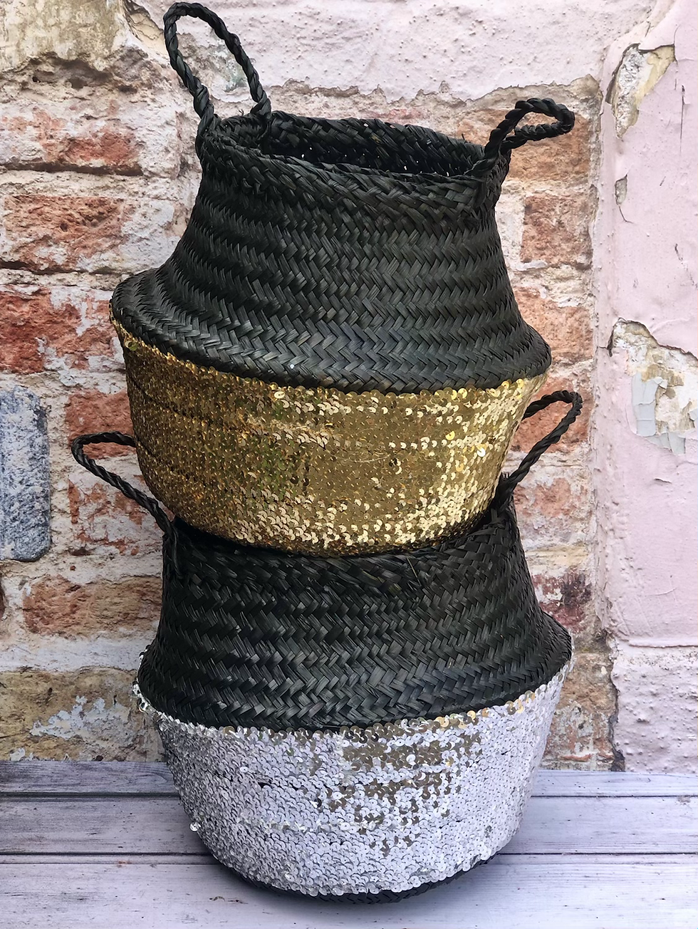 Thumbnail: Sequin Black Belly Baskets