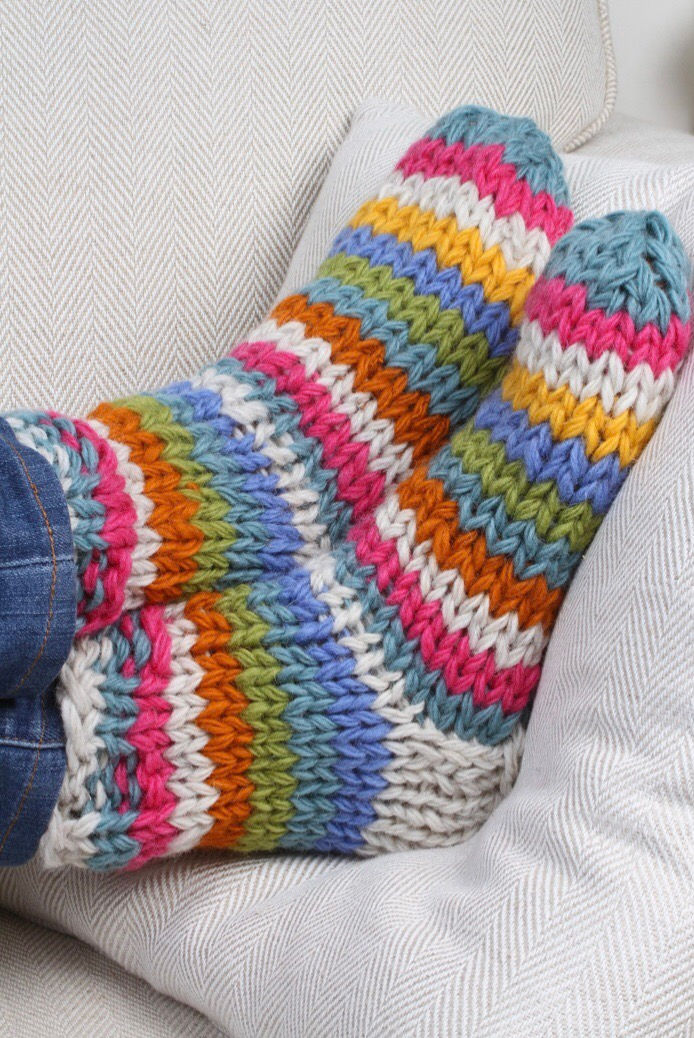 Colourful Striped Sofa Socks