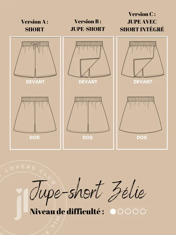Miniature : Patron jupe/short Zélie