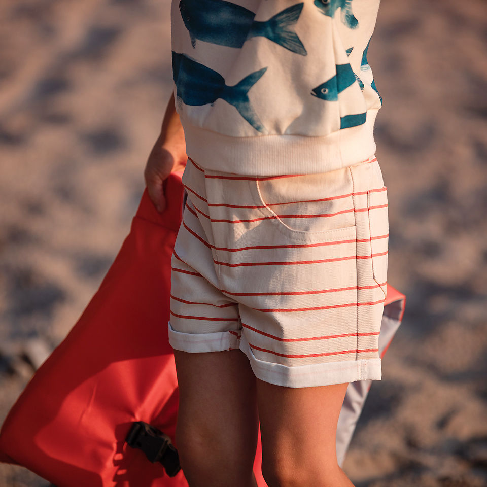 Miniature : Tissu bord côte Whisper beige