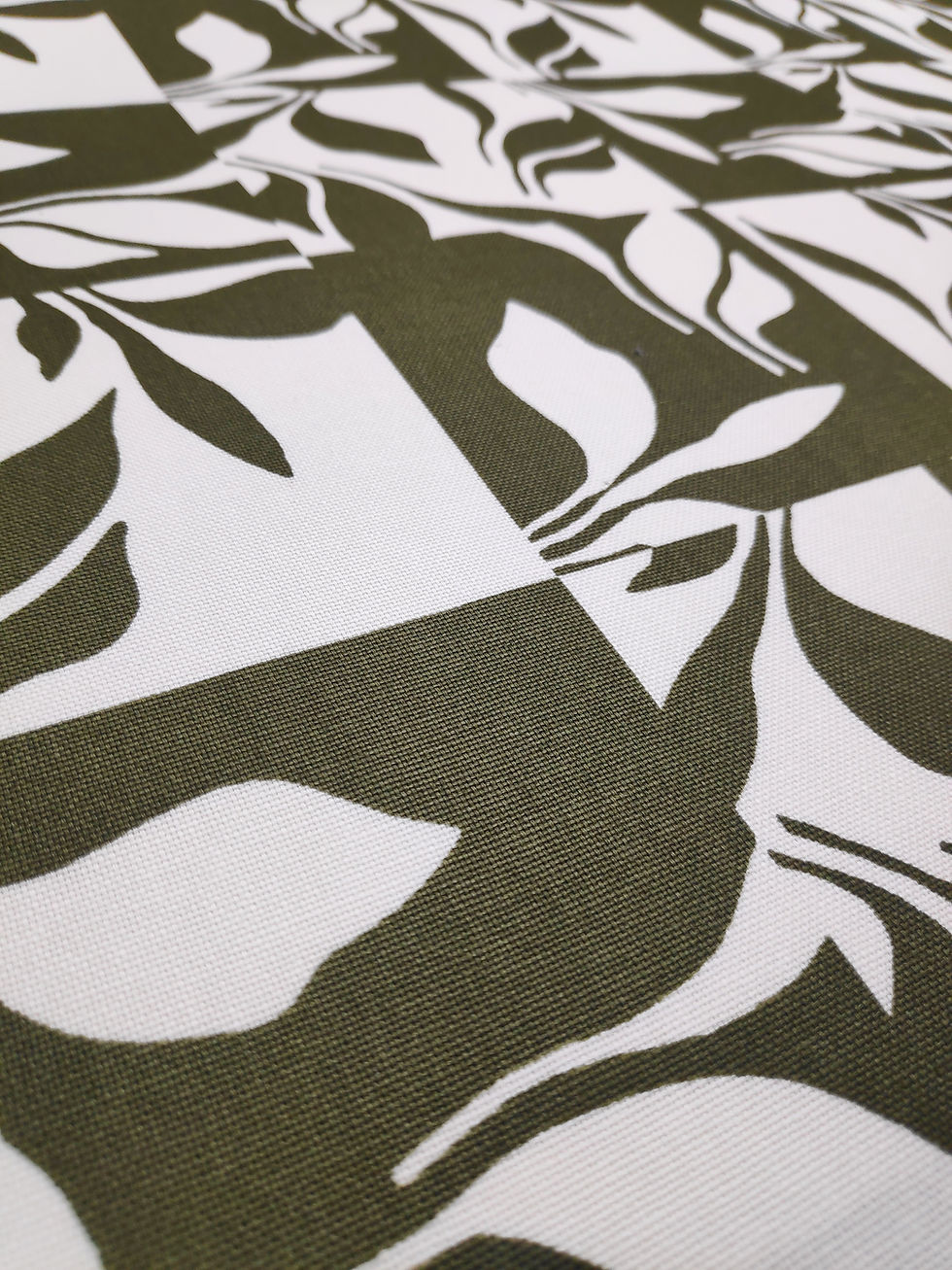 Miniature : Coton canvas Abstract leaves