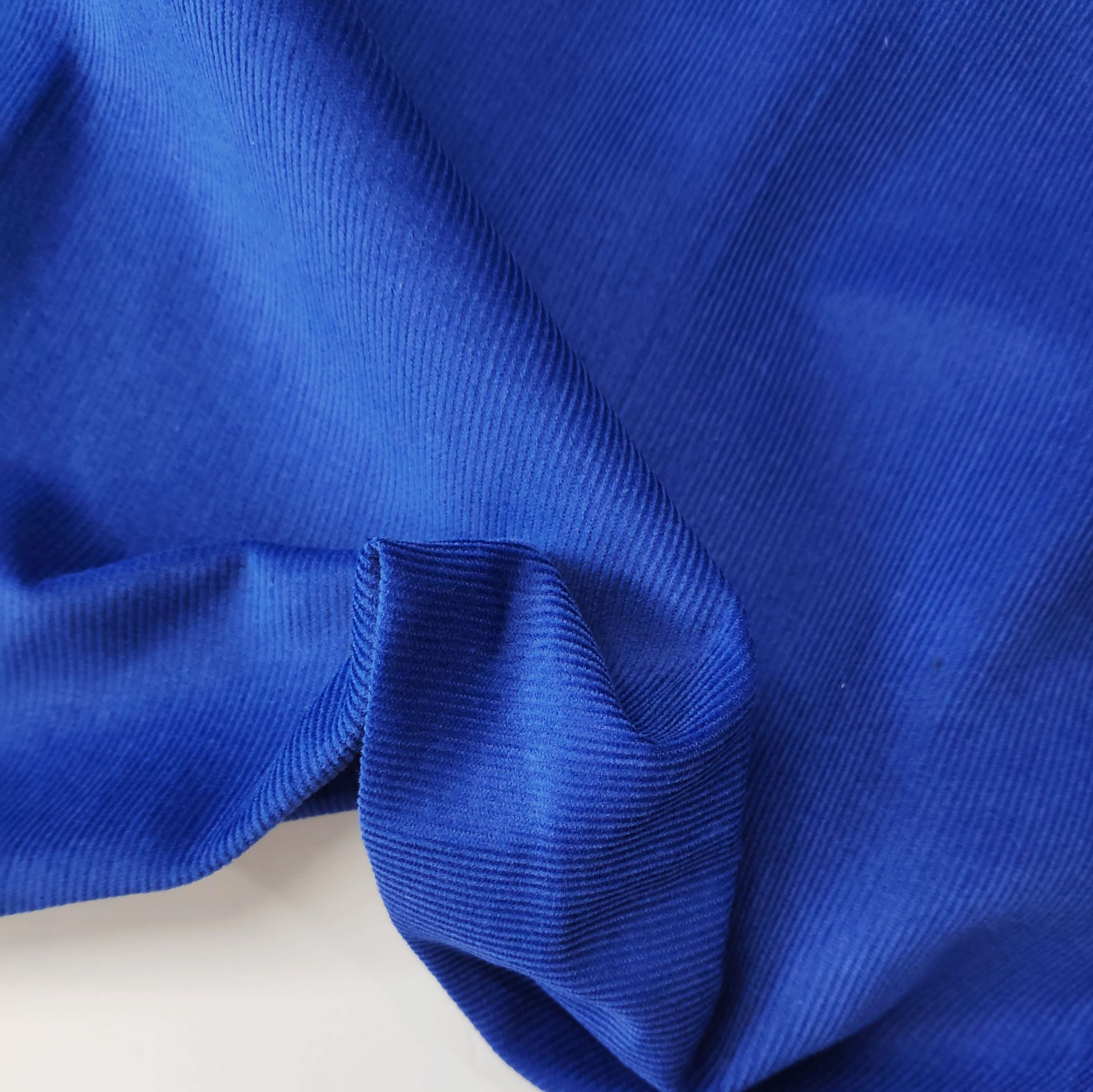 Tissu velours milleraie cobalt