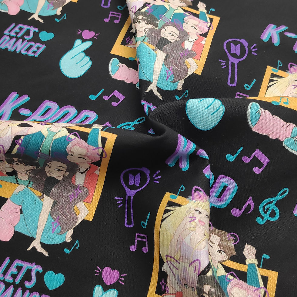 Miniature : Tissu popeline K-POP