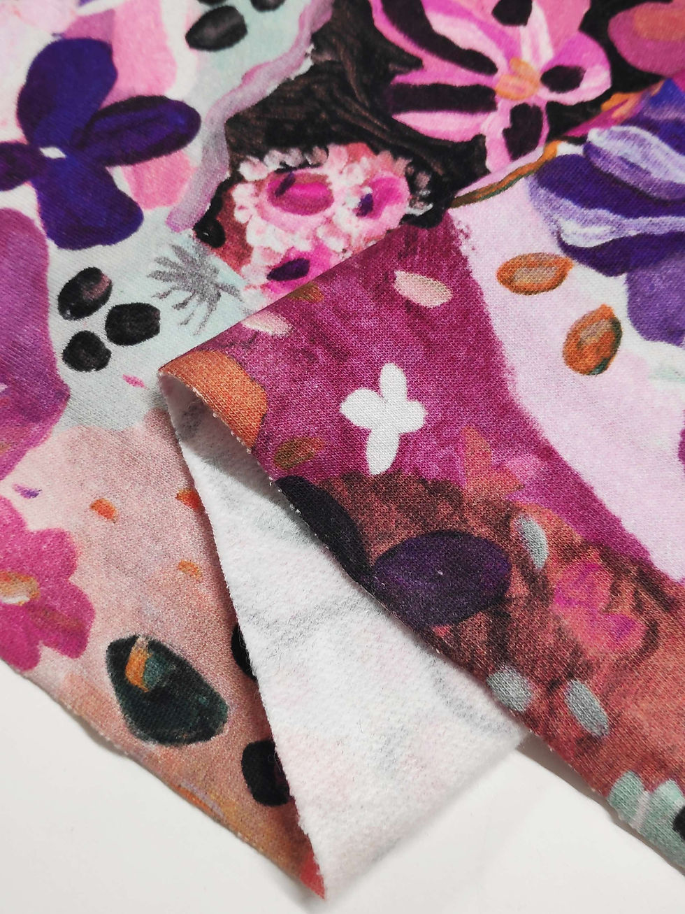 Miniature : Tissu Sweat gratté Settle Petal