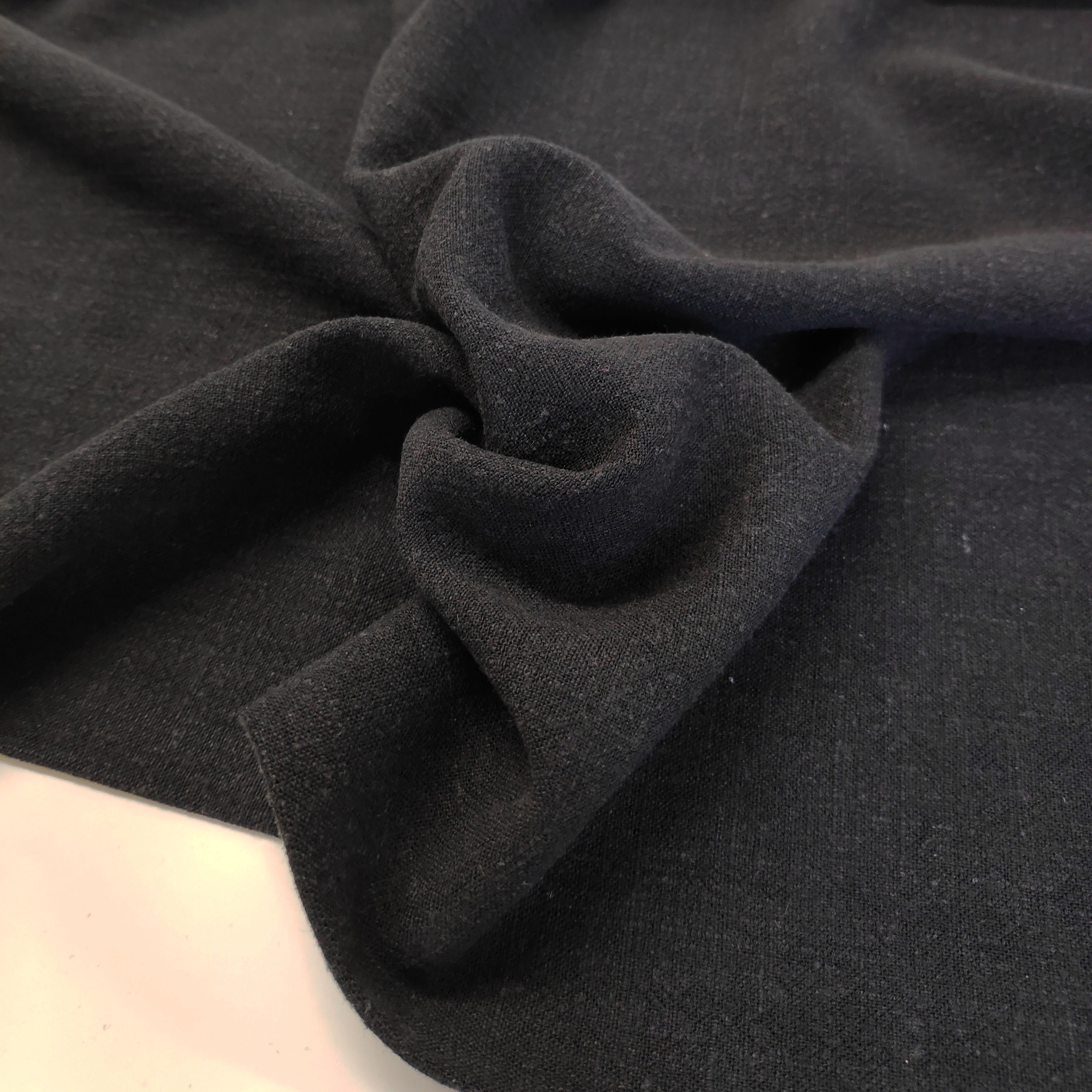 Tissu Lin viscose noir