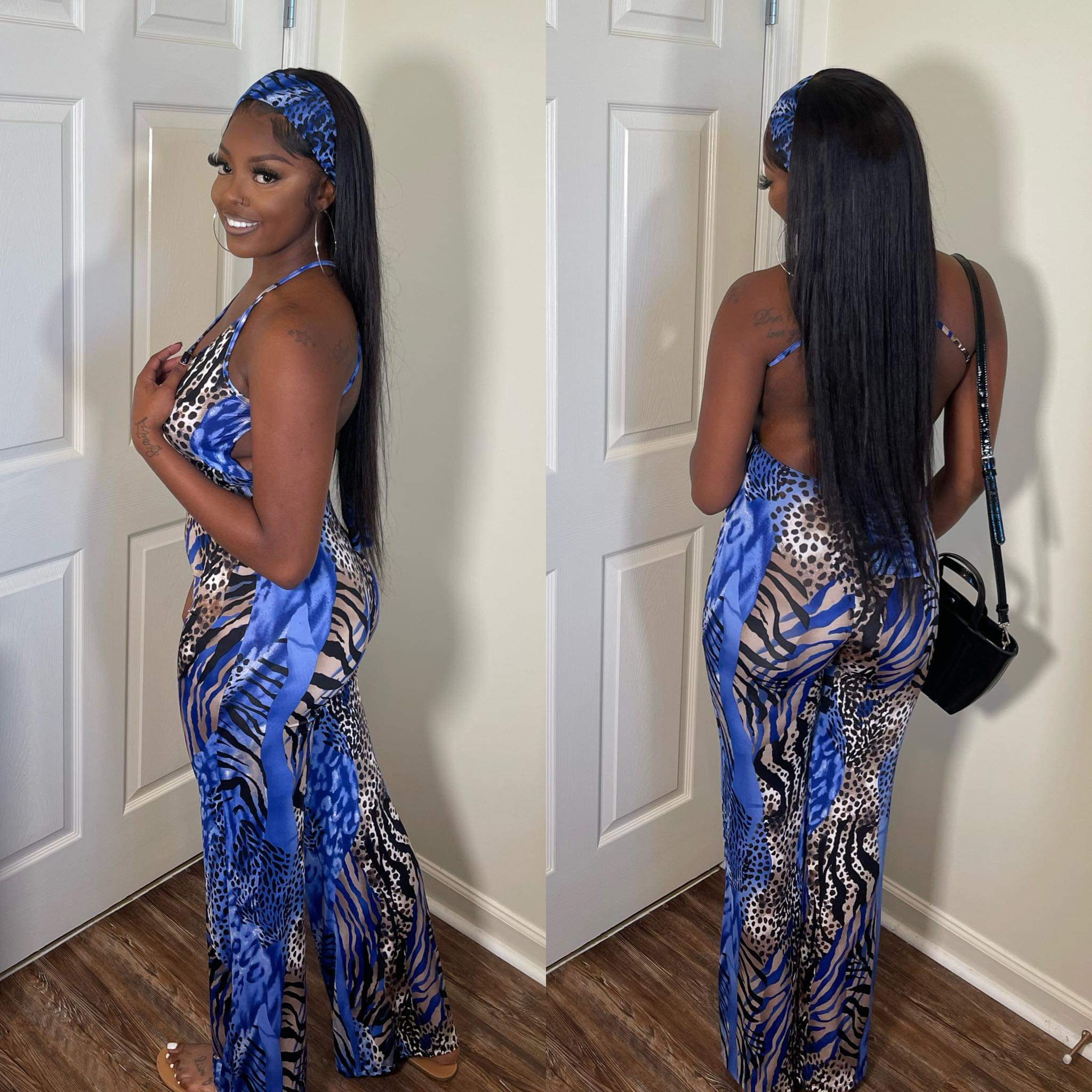 Blue Cheetah Jumpsuit