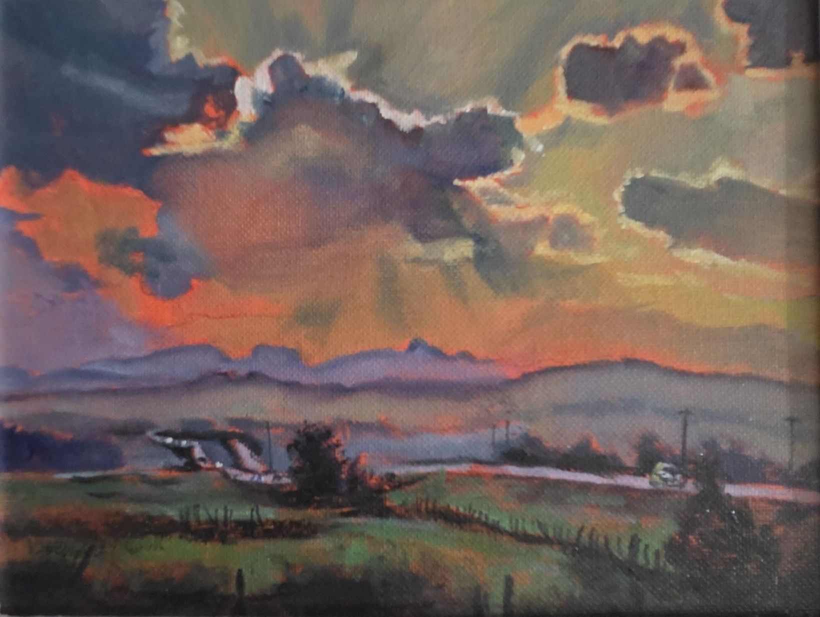 Tangerine Home Coming- oil - 8x10