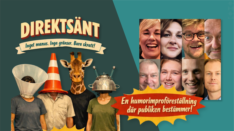 Direktsänt – improviserad humorshow där publiken bestämmer 🎭