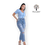 Thumbnail: Blue Mid Wash High Waisted Ripped Jeans