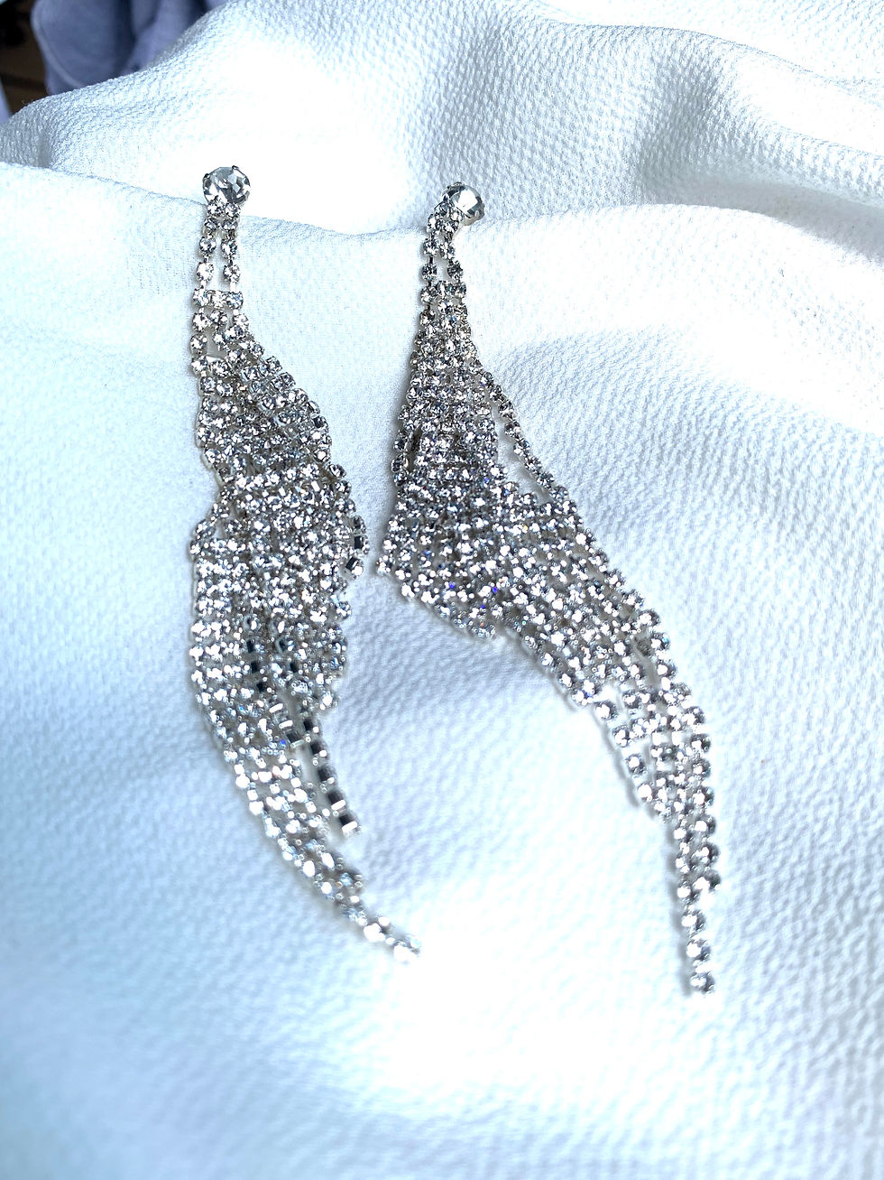 Thumbnail: Diamond waterfall earrings