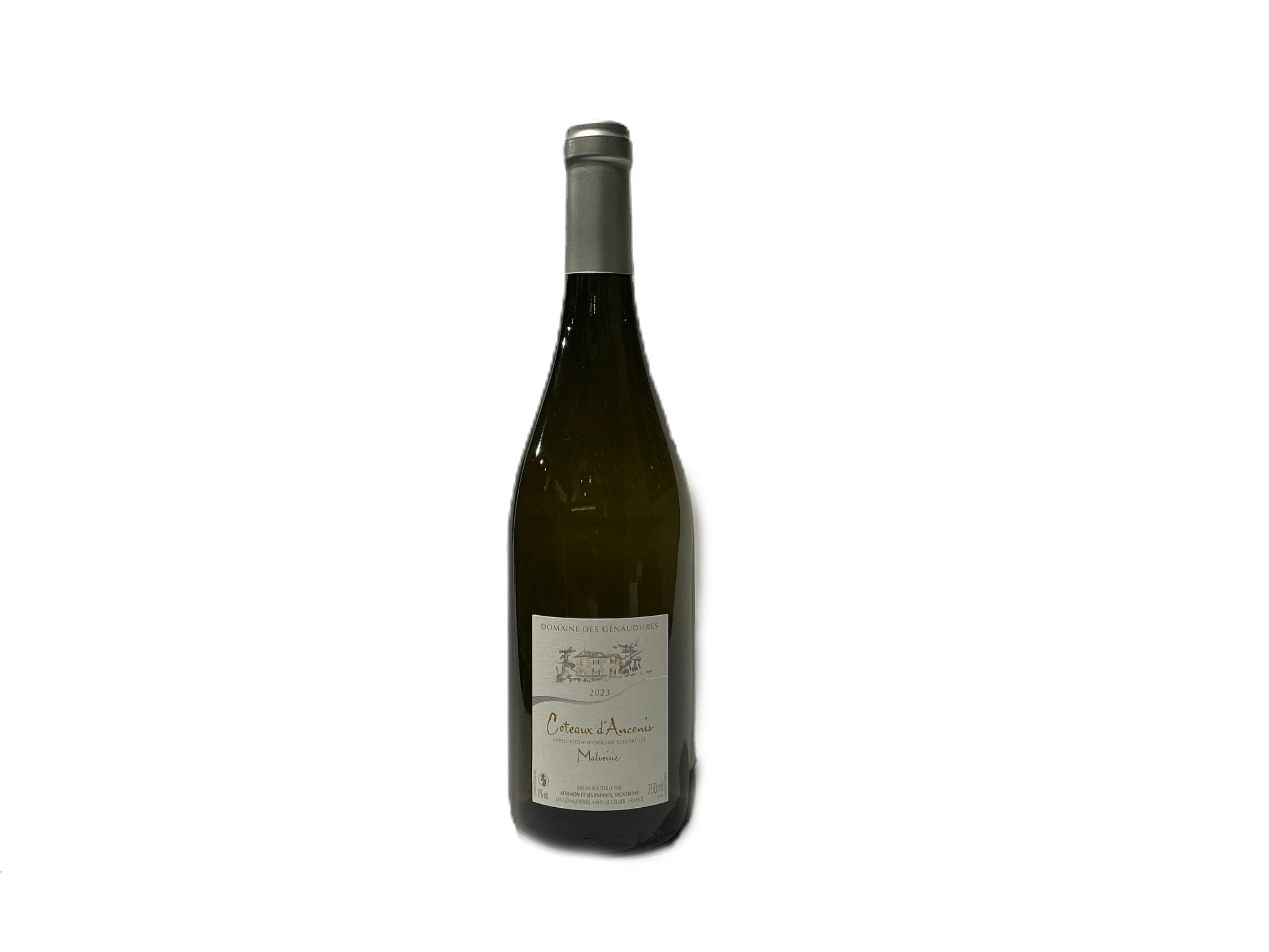 Fles witte wijn "Malvoisie" van Domaine des Génaudières