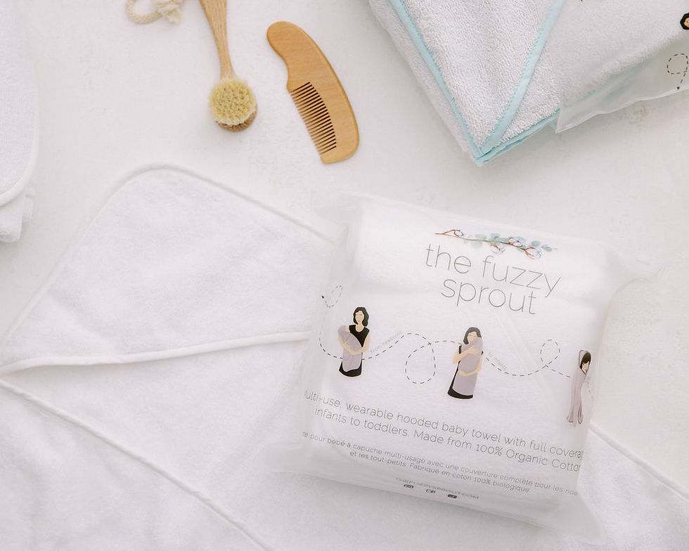 This wearable hooded baby bath towel by The Fuzzy Sprout quickly became one of our favorite bath-time essentials.