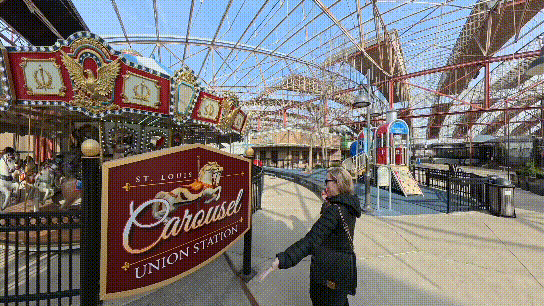 On the carousel at Union Station. Images by Dan Sattel