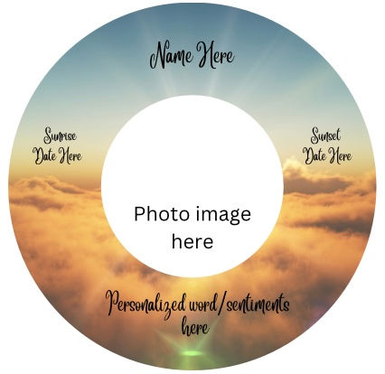 Thumbnail: Photo Memorial Plate w/Gold Trim and Stand (8" Ceramic Plate)