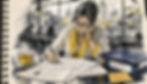 An analyst reviewing controlled security documents at a desk