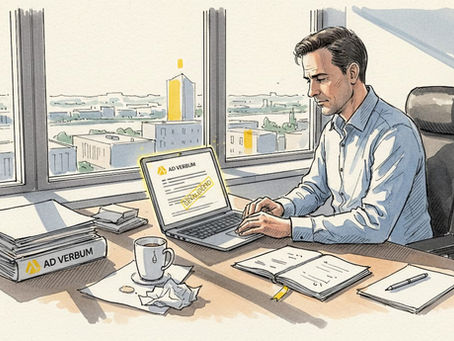 Man keurt document goed binnen het complianceproces