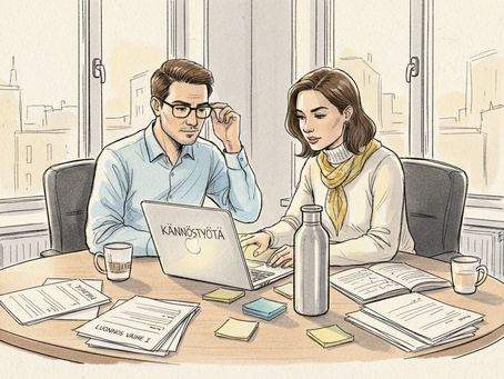 Tiimi arvioi tekoälyn ja ihmiskääntäjien yhteistyössä syntyvää käännösprosessia.