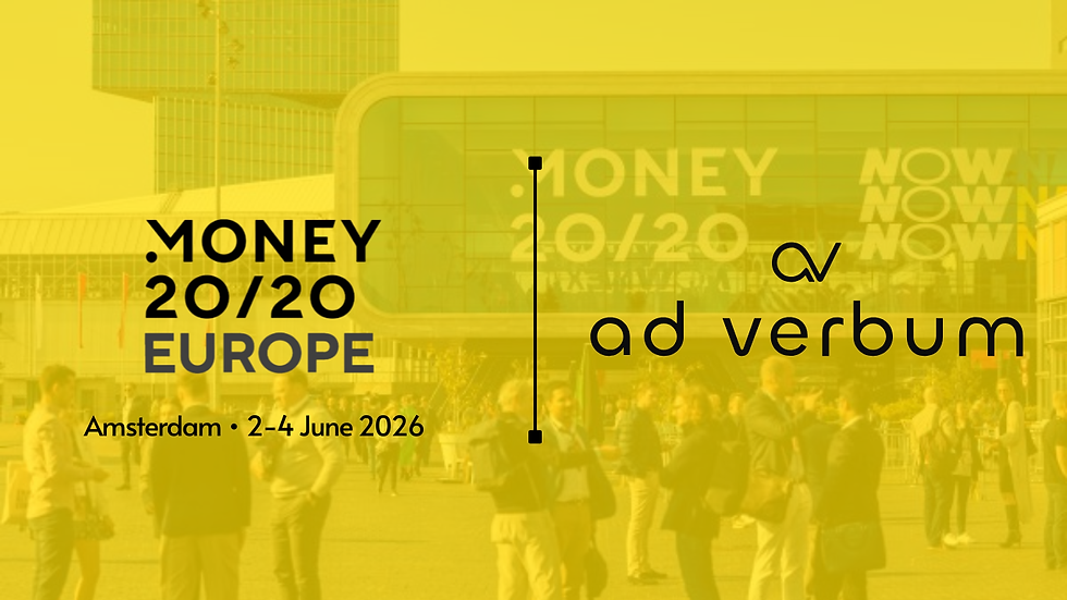 AD VERBUM exhibiting at Money20/20 Europe (Amsterdam)