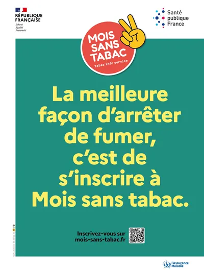 Santé publique France · Assurance Maladie Visuel officiel Mois sans tabac 2026