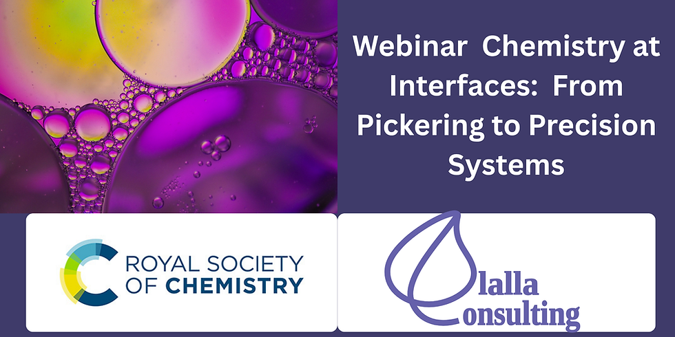 Webinar Chemistry at Interfaces: From Pickering to Precision Systems