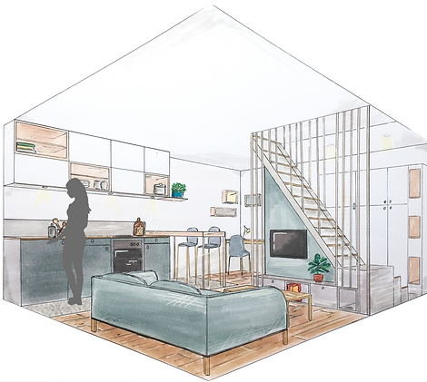 Decoration interieur_Studio etudiant_cro