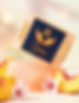 Soap with the Grams logo on top of a bar with peach and flowers
