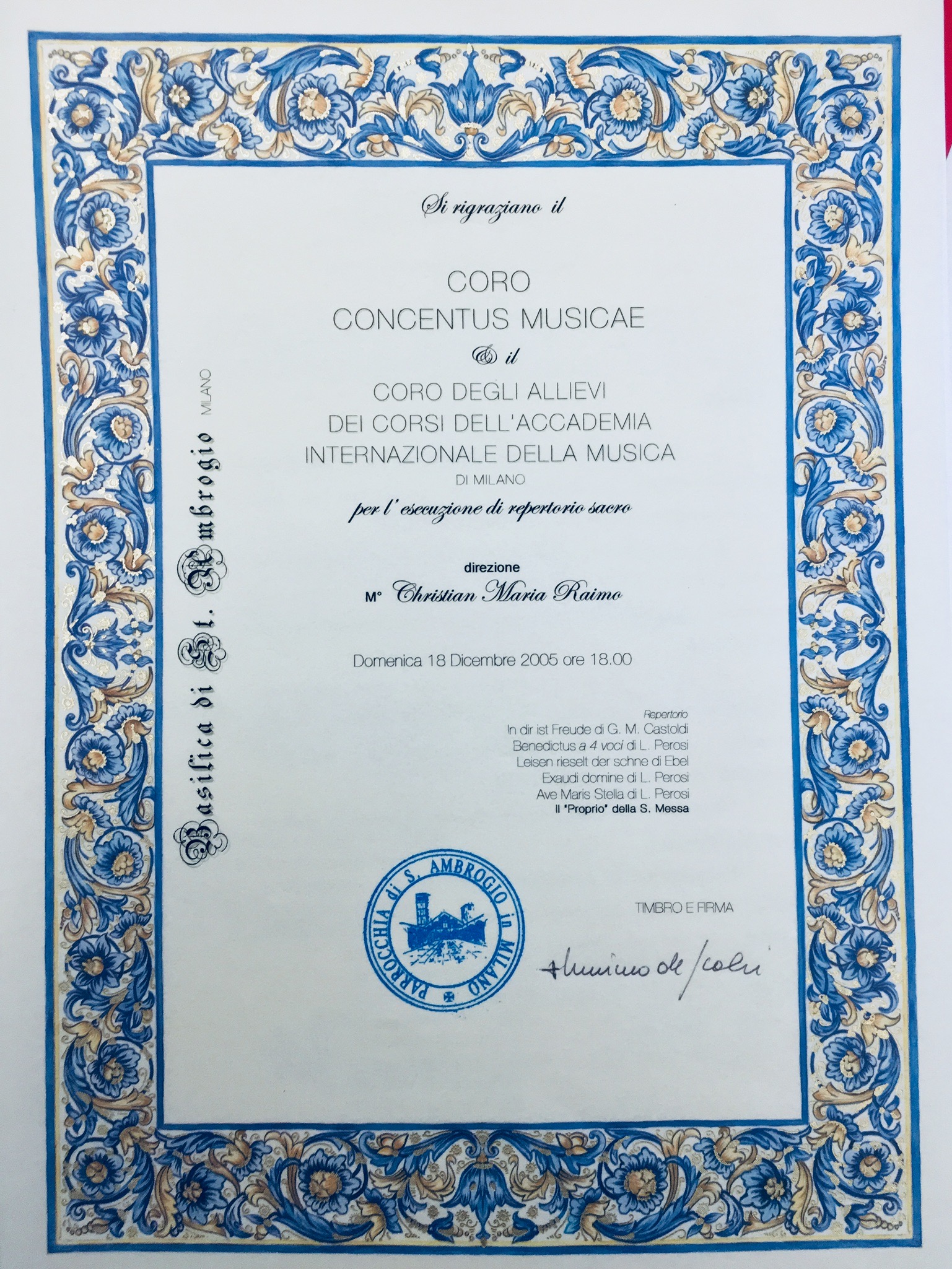 2005 s ambrogio coro accademia