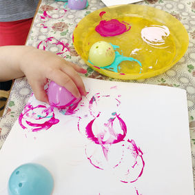 Pre-writers Club: Egg Printing