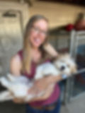 Benji at the shelter; he loves to be held like a baby