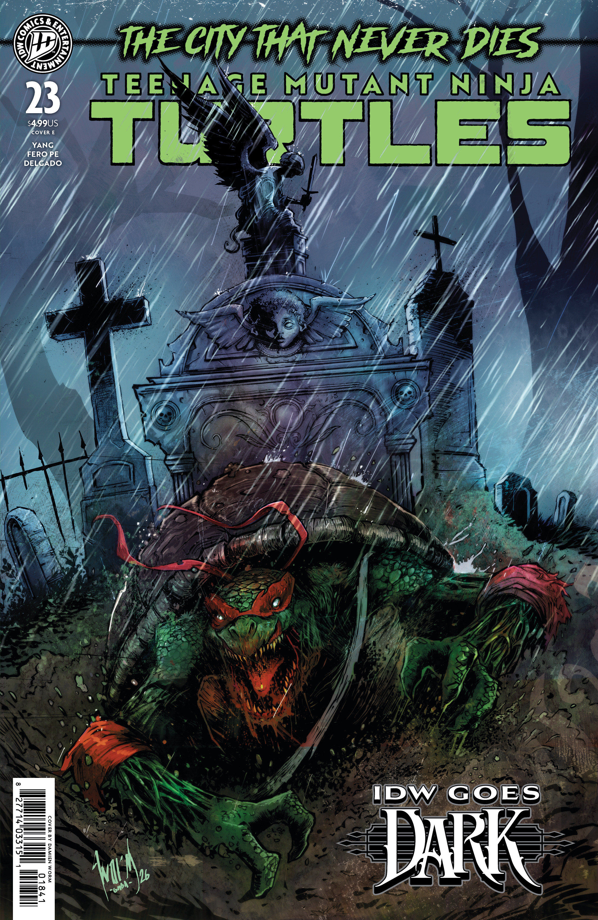 Teenage Mutant Ninja Turtles #23 Var E (Damien Worm IDW Goes Dark Var - PREORDER