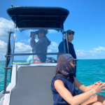 The tail of one of the sperm whales during it’s fluke.