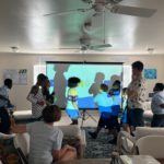 The tail of one of the sperm whales during it’s fluke.