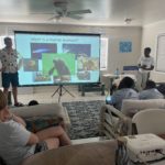 The tail of one of the sperm whales during it’s fluke.