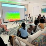 The tail of one of the sperm whales during it’s fluke.