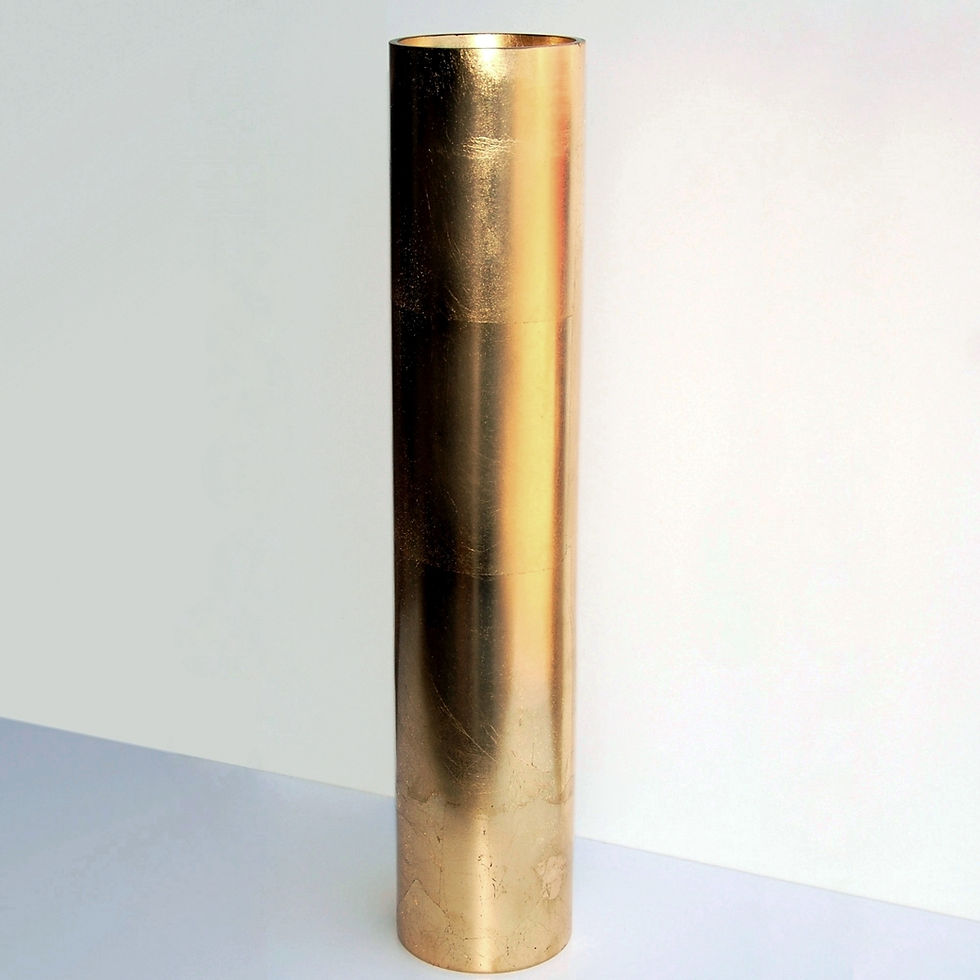 Thumbnail: GILT 20" Gold Gilded Cylinder Vase